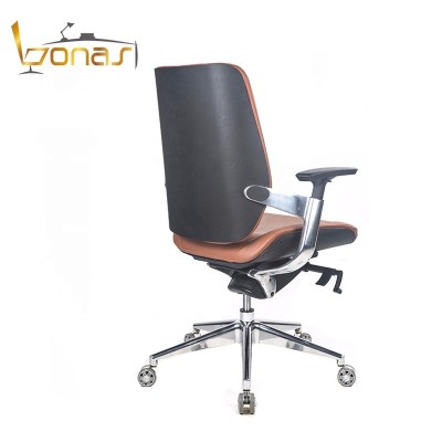 Luxury  comfortable leather chair five star base executive for home or office leather chair