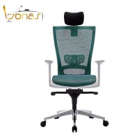 Green Korea Mesh Ergonimoc office chair with aluminum base